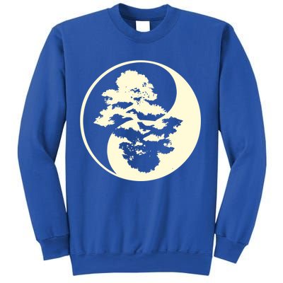 Cool Yin And Yang Circle With Trees Forest Harmony Yin Yang Gift Sweatshirt