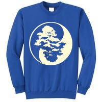 Cool Yin And Yang Circle With Trees Forest Harmony Yin Yang Gift Sweatshirt