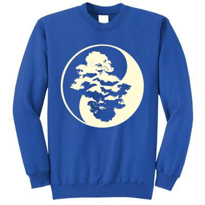 Cool Yin And Yang Circle With Trees Forest Harmony Yin Yang Gift Sweatshirt