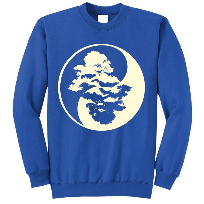Cool Yin And Yang Circle With Trees Forest Harmony Yin Yang Gift Sweatshirt