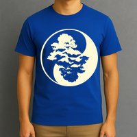 Cool Yin And Yang Circle With Trees Forest Harmony Yin Yang Gift T-Shirt