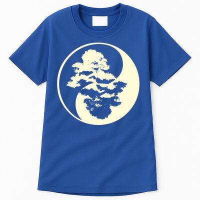 Cool Yin And Yang Circle With Trees Forest Harmony Yin Yang Gift Tall T-Shirt