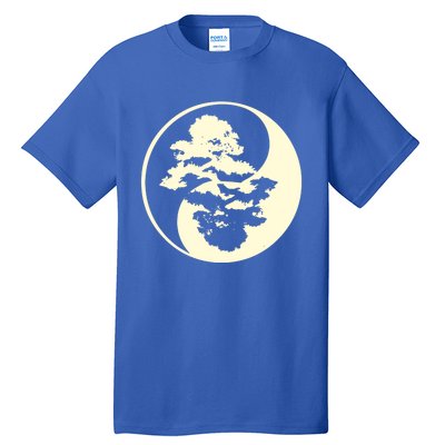 Cool Yin And Yang Circle With Trees Forest Harmony Yin Yang Gift Tall T-Shirt