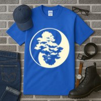 Cool Yin And Yang Circle With Trees Forest Harmony Yin Yang Gift Tall T-Shirt