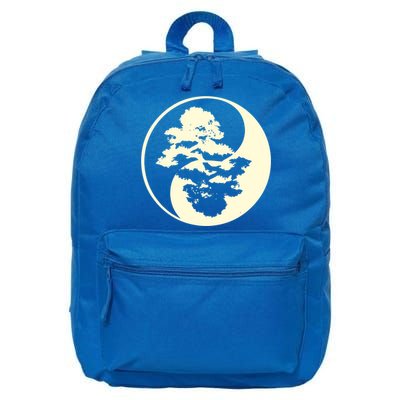 Cool Yin And Yang Circle With Trees Forest Harmony Yin Yang Gift 16 in Basic Backpack
