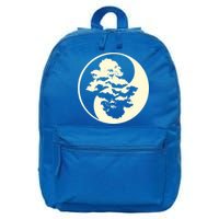 Cool Yin And Yang Circle With Trees Forest Harmony Yin Yang Gift 16 in Basic Backpack