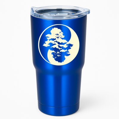 Cool Yin And Yang Circle With Trees Forest Harmony Yin Yang Gift Tumbler
