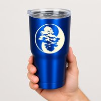 Cool Yin And Yang Circle With Trees Forest Harmony Yin Yang Gift Tumbler