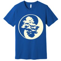Cool Yin And Yang Circle With Trees Forest Harmony Yin Yang Gift Premium T-Shirt