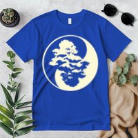 Cool Yin And Yang Circle With Trees Forest Harmony Yin Yang Gift Premium T-Shirt