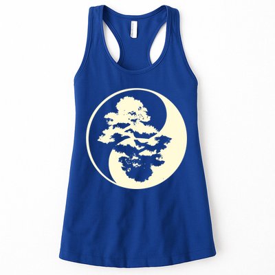 Cool Yin And Yang Circle With Trees Forest Harmony Yin Yang Gift Womens Tank Top