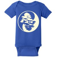 Cool Yin And Yang Circle With Trees Forest Harmony Yin Yang Gift Baby Bodysuit