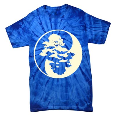 Cool Yin And Yang Circle With Trees Forest Harmony Yin Yang Gift Tie-Dye T-Shirt