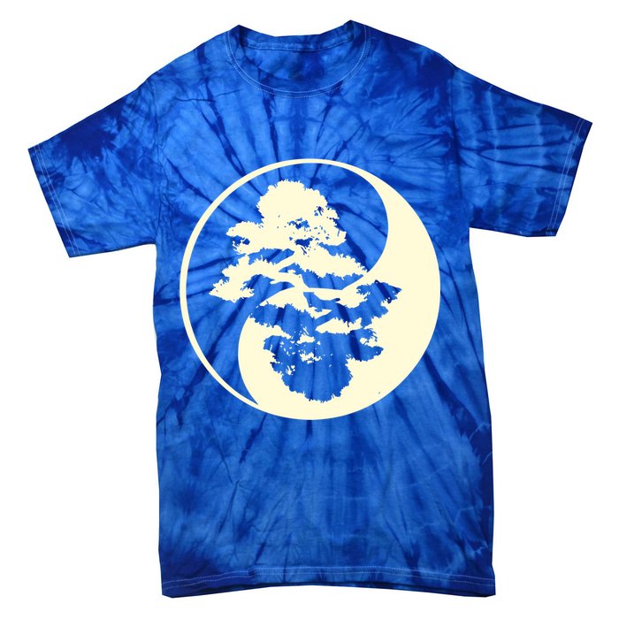 Cool Yin And Yang Circle With Trees Forest Harmony Yin Yang Gift Tie-Dye T-Shirt