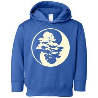 Cool Yin And Yang Circle With Trees Forest Harmony Yin Yang Gift Toddler Hoodie