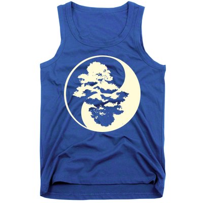Cool Yin And Yang Circle With Trees Forest Harmony Yin Yang Gift Tank Top