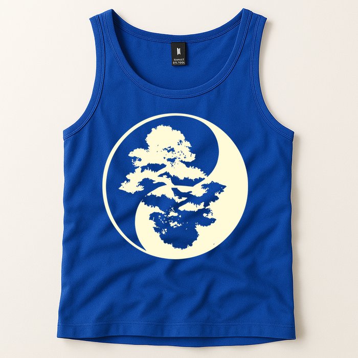 Cool Yin And Yang Circle With Trees Forest Harmony Yin Yang Gift Tank Top