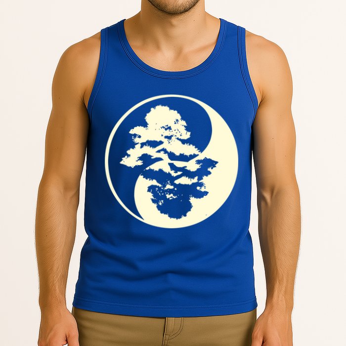 Cool Yin And Yang Circle With Trees Forest Harmony Yin Yang Gift Tank Top