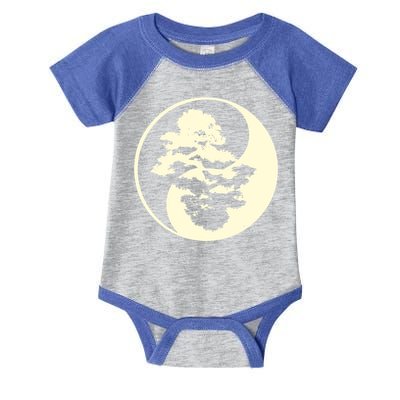 Cool Yin And Yang Circle With Trees Forest Harmony Yin Yang Gift Infant Baby Jersey Bodysuit