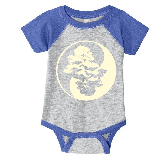 Cool Yin And Yang Circle With Trees Forest Harmony Yin Yang Gift Infant Baby Jersey Bodysuit