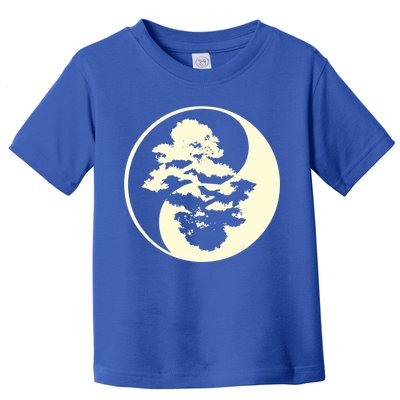 Cool Yin And Yang Circle With Trees Forest Harmony Yin Yang Gift Toddler T-Shirt