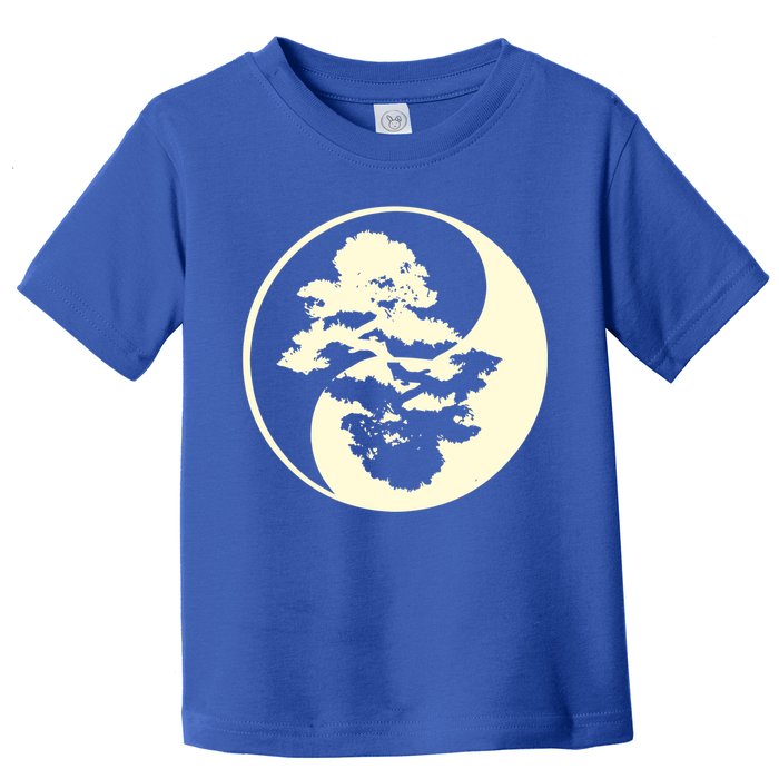 Cool Yin And Yang Circle With Trees Forest Harmony Yin Yang Gift Toddler T-Shirt