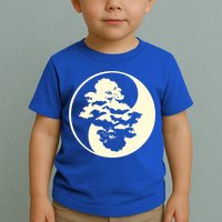 Cool Yin And Yang Circle With Trees Forest Harmony Yin Yang Gift Toddler T-Shirt