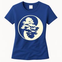 Cool Yin And Yang Circle With Trees Forest Harmony Yin Yang Gift Womens T-Shirt