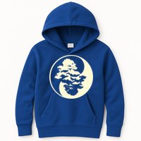 Cool Yin And Yang Circle With Trees Forest Harmony Yin Yang Gift Kids Hoodie