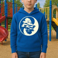 Cool Yin And Yang Circle With Trees Forest Harmony Yin Yang Gift Kids Hoodie