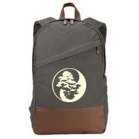 Cool Yin And Yang Circle With Trees Forest Harmony Yin Yang Gift Cotton Canvas Backpack