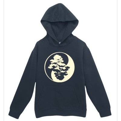 Cool Yin And Yang Circle With Trees Forest Harmony Yin Yang Gift Urban Pullover Hoodie