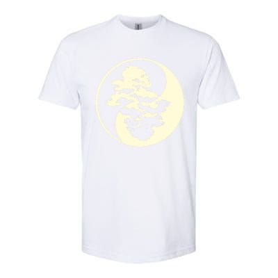 Cool Yin And Yang Circle With Trees Forest Harmony Yin Yang Gift Softstyle® CVC T-Shirt