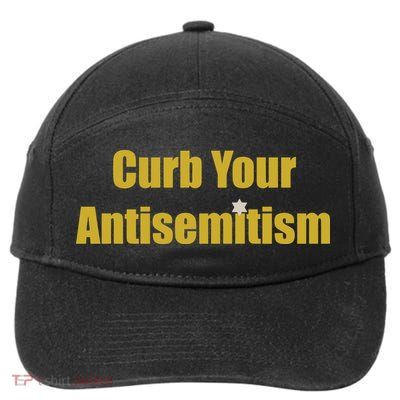 Curb Your Antisemitism Support Israel 7-Panel Snapback Hat