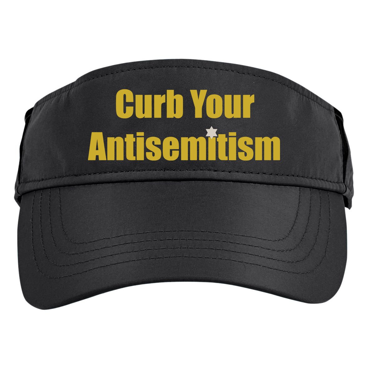 Curb Your Antisemitism Support Israel Adult Drive Performance Visor