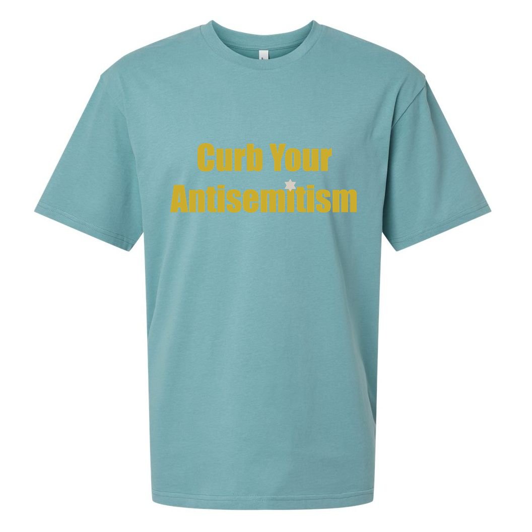 Curb Your Antisemitism Support Israel Sueded Cloud Jersey T-Shirt