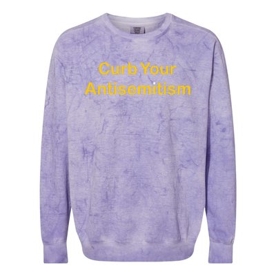 Curb Your Antisemitism Stand Against Hate And Discrimination  Colorblast Crewneck Sweatshirt