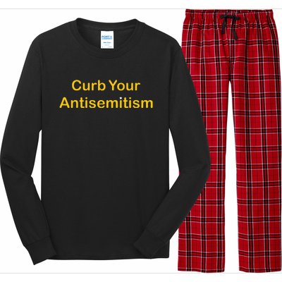 Curb Your Antisemitism Stand Against Hate And Discrimination  Long Sleeve Pajama Set