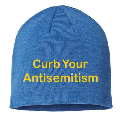 Curb Your Antisemitism Stand Against Hate And Discrimination  Sustainable Beanie