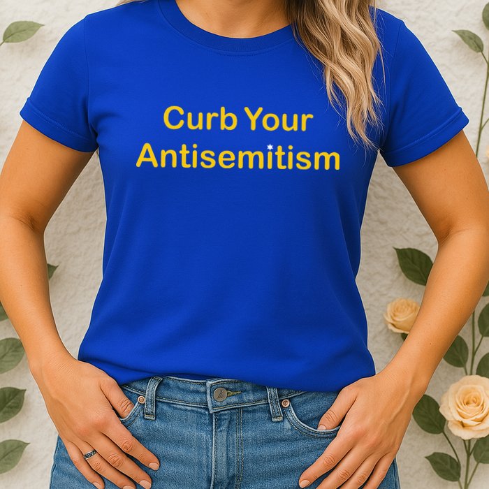 Curb Your Antisemitism Stand Against Hate And Discrimination  Womens T-Shirt