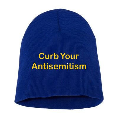 Curb Your Antisemitism Stand Against Hate And Discrimination  Short Acrylic Beanie