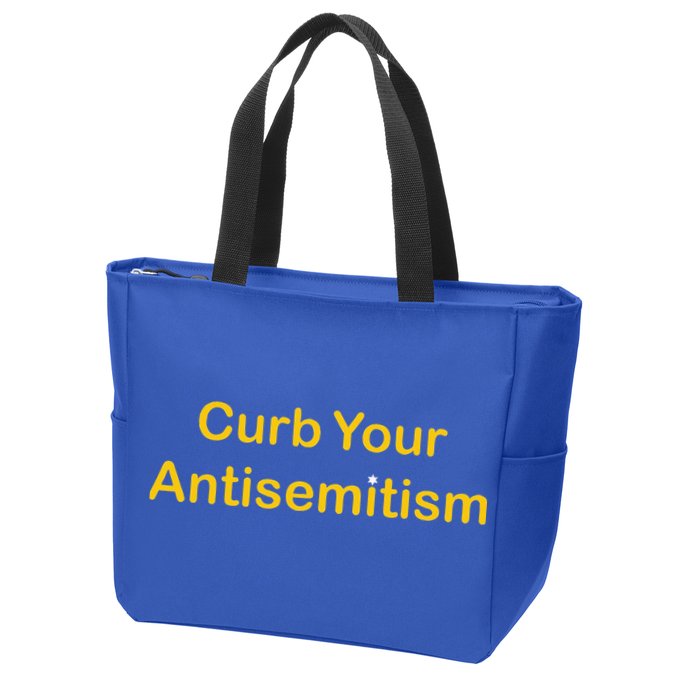 Curb Your Antisemitism Stand Against Hate And Discrimination  Zip Tote Bag