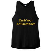 Curb Your Antisemitism Stand Against Hate And Discrimination Ladies PosiCharge Tri-Blend Wicking Tank