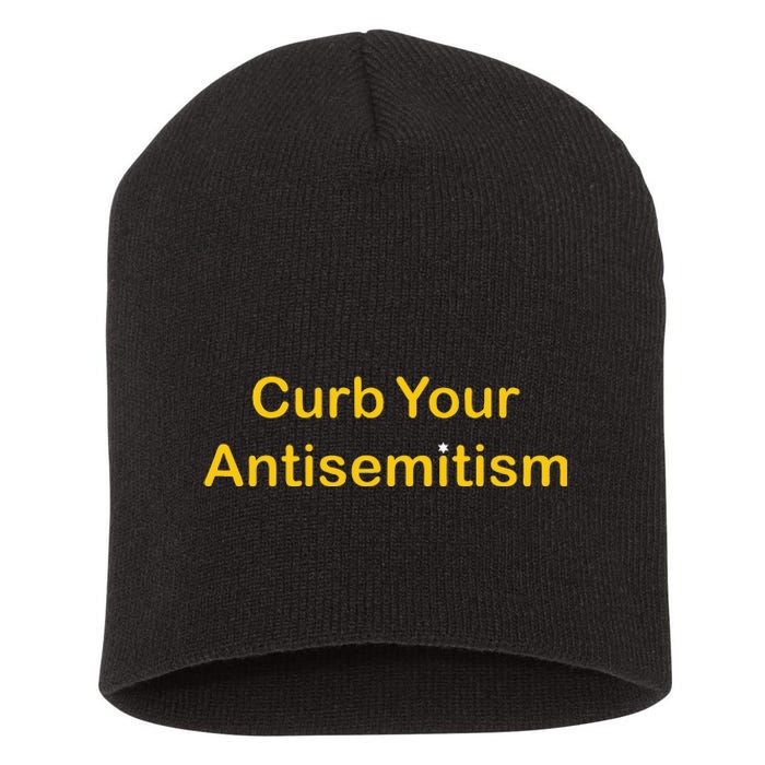 Curb Your Antisemitism Stand Against Hate And Discrimination Short Acrylic Beanie