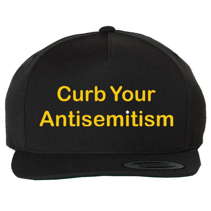 Curb Your Antisemitism Stand Against Hate And Discrimination Wool Snapback Cap