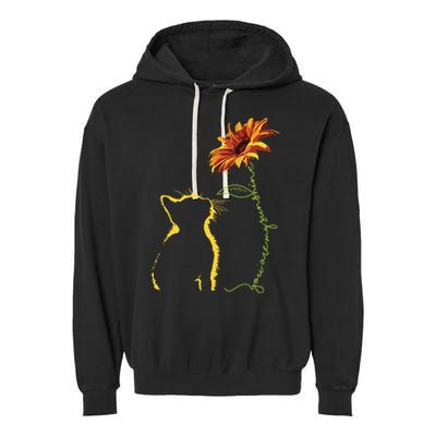 Cat You Are My Sunshine Cats Gift Garment-Dyed Fleece Hoodie