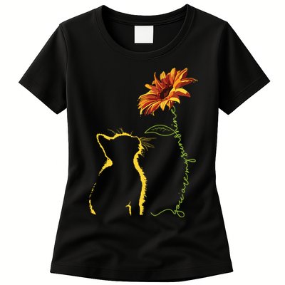 Cat You Are My Sunshine Cats Gift Womens T-Shirt