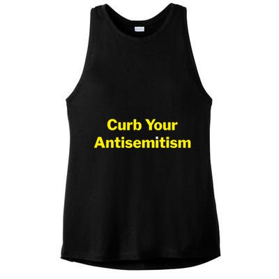 Curb Your Antisemitism Stand Against Hate And Discrimination Ladies PosiCharge Tri-Blend Wicking Tank