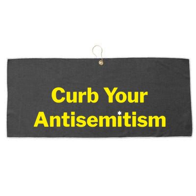 Curb Your Antisemitism Stand Against Hate And Discrimination Large Microfiber Waffle Golf Towel