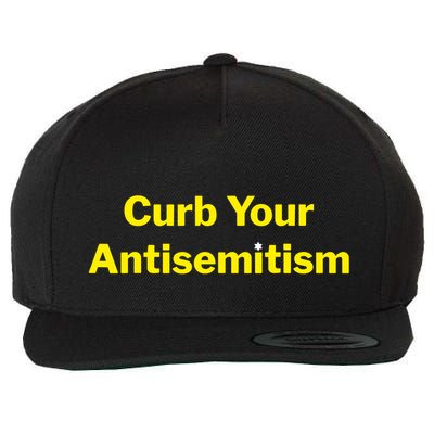 Curb Your Antisemitism Stand Against Hate And Discrimination Wool Snapback Cap